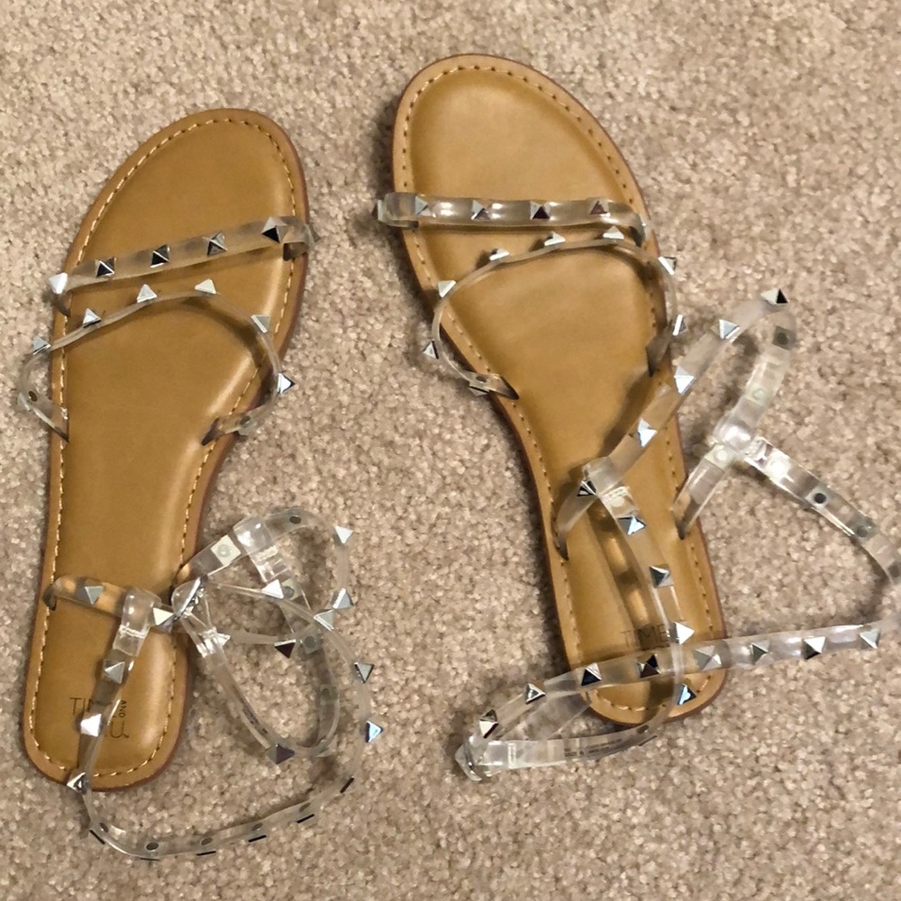 Time and Tru Studded Sandals